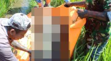Polsek Banyuresmi Lakukan Olah TKP Penemuan Mayat Pria di Pematang Sawah Sukasenang