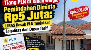 Tiang PLN di Tanah Warga, Pemindahan Diminta Rp5 Juta: LIBAS Desak PLN Tunjukkan Legalitas dan Dasar Tarif